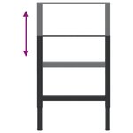 vidaXL Cadres d'établi réglables 2 Pièces Métal 55x(69-95 5) cm Noir