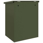 vidaXL Boîte de dépôt de colis Vert olive 47 5 x 38 x 59 cm Acier