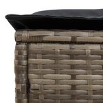 vidaXL Pouf de Jardin Gris et Gris foncé 80 x 38 x 45 cm Rotin PE