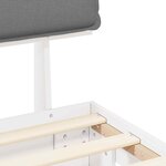 vidaXL Cadre de lit avec tête de lit rembourrée Gris clair