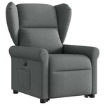 vidaXL Fauteuil inclinable électrique gris foncé tissu