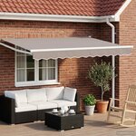 vidaXL Cadre de store rétractable électrique Blanc 2 5 x 2 m Aluminium