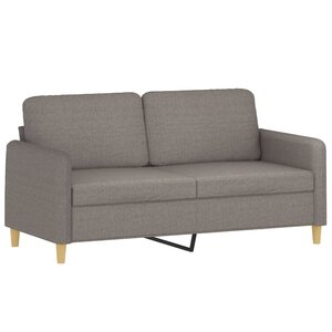vidaXL Canapé à 2 places Taupe 140 cm Tissu