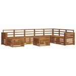 vidaXL Ensemble de canapés d'extérieur 9 pc Naturel