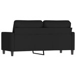 vidaXL Canapé à 2 places Noir 140 cm Velours