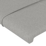vidaXL Tête de lit à LED Gris clair 203x16x118/128 cm Tissu