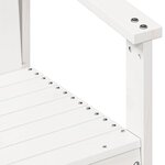 vidaXL Salon de jardin 3 Pièces blanc bois massif de pin