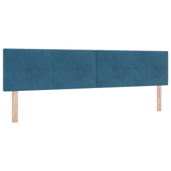 vidaXL Tête de lit LED avec bandes LED Bleu 200 cm Velours