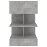 vidaXL Table de chevet Gris béton 40x35x65 cm Bois d’ingénierie
