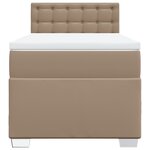 vidaXL Sommier à lattes de lit avec matelas Cappuccino 90x190 cm