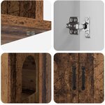 vidaXL Maison pour chat Bois ancien 85 x 55 x 50 cm Bois d'ingénierie