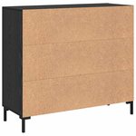 vidaXL Buffet Noir 90 x 34 x 80 cm Bois d'ingénierie