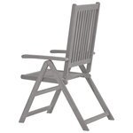 vidaXL Chaises inclinables de jardin lot de 2 Gris Bois solide acacia