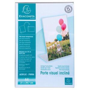 Porte-visuel Incliné Vertical A4 - Cristal - X 30 - Exacompta