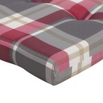 vidaXL Coussins de chaise longue lot de 2 motif à carreaux rouges