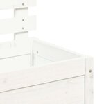 vidaXL Jardinière avec support blanc 79x39 5x114 cm bois de pin massif