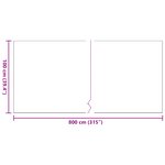 Tonte d'herbe artificielle vidaXL Noir 8x1 m
