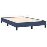 vidaXL Sommier à lattes de lit avec matelas bleu 120x190 cm tissu