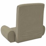 vidaXL Fauteuil de sol ajustable Kaki Velours grainé