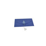 Papertree enveloppe 19 x 10 cm collection holly couleur bleu persan