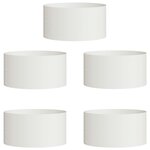 vidaXL Pots de jardin 5 Pièces Blanc 40 x 40 x 20 cm Acier