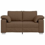 vidaXL Canapé avec coussin Marron 160 x 77 x 82 cm tissu