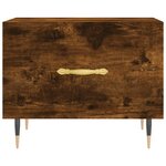 vidaXL Table basse Chêne fumé 50x50x40 cm Bois d'ingénierie