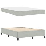 vidaXL Cadre de lit avec matelas Gris clair 140 x 190 cm tissu