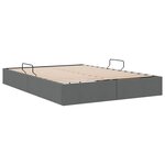 vidaXL Lit de Rangement avec tête de lit Gris foncé 135 x 190 cm tissu