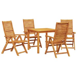 vidaXL Ensemble de salle à manger pour jardin 5 Pièces Marron