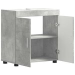 vidaXL Ensemble d'armoire de salle de bain TULUM Gris béton