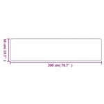 vidaXL Tapis de couloir aspect sisal platina 50x200 cm