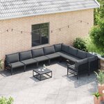 vidaXL Ensemble de canapé de jardin Anthracite Acier