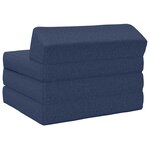 vidaXL Canapé-lit pliable Bleu 200 x 70 x 10 cm Tissu