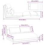 vidaXL Fauteuil de sol ajustable Noir Velours