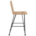vidaXL Tabourets de bar lot de 2 45x56x103 5cm Résine tressée et acier