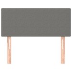 vidaXL Tête de lit Gris foncé 80x5x78/88 cm Tissu