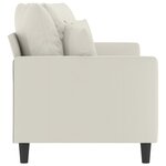 vidaXL Canapé à 2 places Crème 140 cm Velours