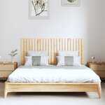 vidaXL Tête de lit murale 147x3x60 cm Bois massif de pin