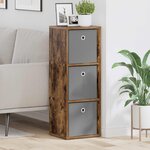 vidaXL Buffet avec tiroir Chêne fumé 30 5 x 27 x 84 5 cm