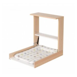 Table a langer murale WICKI + Matelas Couleur Naturel Motifs Etoiles
