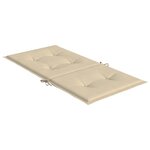 vidaXL Coussins de chaise de jardin à dossier bas lot de 2 beige