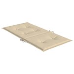 vidaXL Coussins de chaise de jardin à dossier bas lot de 2 beige