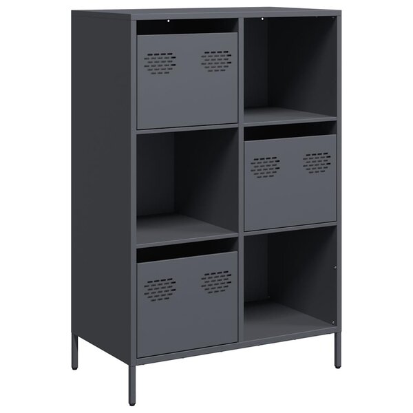 vidaXL Buffet haut anthracite 68x39x103 5 cm acier