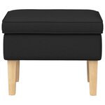 vidaXL Pouf Noir 55 x 35 x 41 cm Tissu