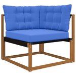 vidaXL Coussin de canapé d'extérieur Polyester Bleu royal