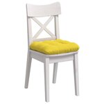 vidaXL Coussins de siège 4 Pièces Jaune clair 45 x 45 x 12 cm tissu