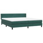 vidaXL Sommier à lattes de lit et matelas vert foncé 180x220cm velours