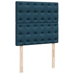 vidaXL Sommier à lattes de lit avec matelas bleu 90x200 cm velours