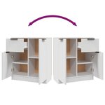 vidaXL Buffet Blanc 60x30x70 cm Bois d'ingénierie